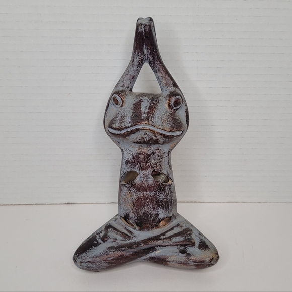 Other - Yoga Frog Stretching Ceramic Statue Potpourri Scent Holder